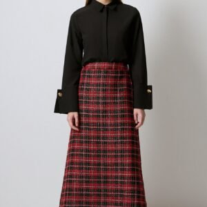 A-CUT PLAID SKIRT