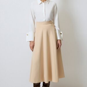 A LINE CREPE SKIRT