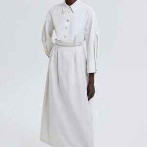 POCKET DETAILED LINEN SKIRT