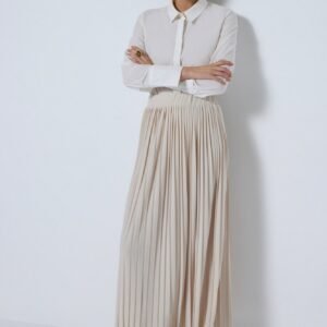 PLEATED KNIT SKIRT